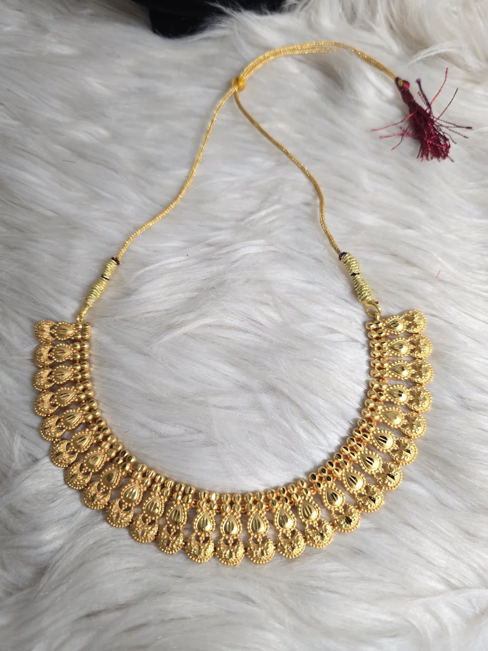 Gold-Tone Traditional Coin Necklace with Jhumka Earrings